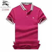 burberry short-sleeve oxford polo shirt lapel ad button